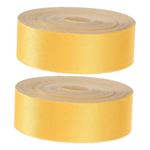 Zerodeko 2 Stück Lampenschirmmaterial Stoffstoff Zubehör zum Bandisieren von hellen Farbtönen Klebeband für Lampenabdeckungen Kantenstreifen für Lampenschirme Lampenschirmband Yellow von Zerodeko