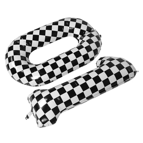 Zerodeko 2 Stück Luftballons Checkered Folienballons für Jungen Geburtstagsfeiern Sport und Renn Themen Langlebig und Vielseitig Einsetzbar Zerodeko 2 Stück Luftballons Checkered Folienballons für Jungen Geburtstagsfeiern Sport und Renn Themen Langlebig und Vielseitig Einsetzbar von Zerodeko
