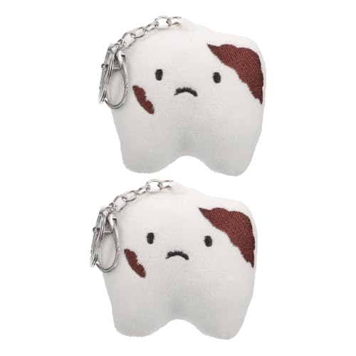 Zerodeko 2 Stück Plüsch Schlüsselanhänger Lustige Aesthetic Taschenanhänger für Rucksack Handtasche und Schlüsselbund Weiches Kuscheliges Material für Spielzeugliebhaber von Zerodeko