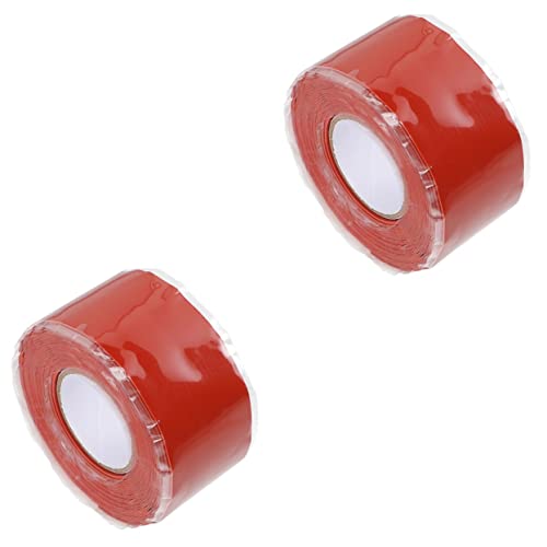 Zerodeko 2 Stück Reparaturgürtel für Wasserrohr -Lecks Installation Klempner nachweisen Klebeband versiegeln Klebeband reparieren wasserdichtes Band Leckstoppband Silikon-Gummi rot von Zerodeko