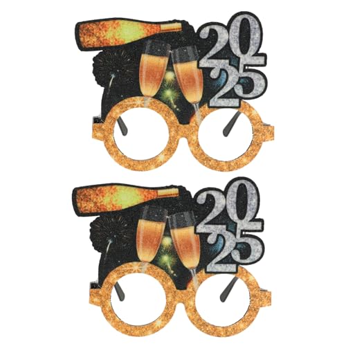 Zerodeko 2 Stück Silvesterparty Deko Schwarze Goldene Year Brillen Partyaccessoire Elegant Funktionsreich Festlich für Freunde Feier Highlights Zerodeko 2 Stück Silvesterparty Deko Schwarze Goldene Year Brillen Partyaccessoire Elegant Funktionsreich Festlich für Freunde Feier Highlights von Zerodeko
