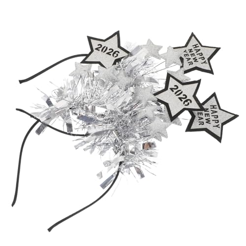 Zerodeko 2 Stück Stern Haarreif Glitzer Happy Year Kopfschmuck Leichtes Komfortables Party Accessoire Für Silvester Feierlichkeiten Und Festliche Anlässe von Zerodeko
