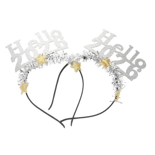 Zerodeko 2 Stück Teiliges Neujahrs haarreif Hello Schriftzug Festlich Glitzernde Sternendekoration Bequem und Leicht für Erwachsene für Silvester Neujahrsfeiern Zerodeko 2 Stück Teiliges Neujahrs haarreif Hello Schriftzug Festlich Glitzernde Sternendekoration Bequem und Leicht für Erwachsene für Silvester Neujahrsfeiern von Zerodeko