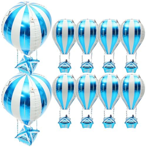 Zerodeko 20 Stück 4D-Heißluftballon Aus Aluminium Heliumballon Aluminiumfolienballons Party-Heißluftballon Schwimmende Heliumfolienballons Für Kinder-Motto-Geburtstagsparty-Dekoration von Zerodeko