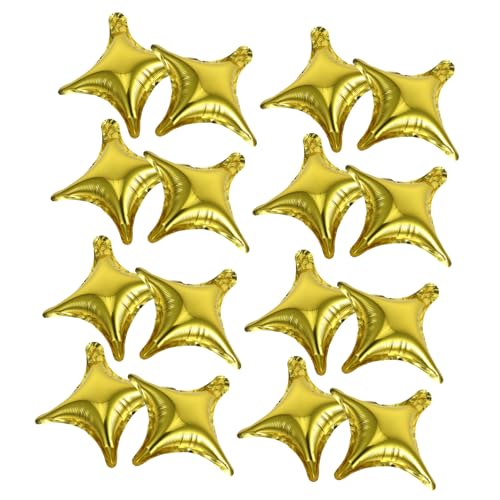 Zerodeko 20 Stück Aluminiumfolie Sternballons Gold Partyballons für Dekoration Luftballons für Hochzeiten Babypartys und Besondere Anlässe von Zerodeko