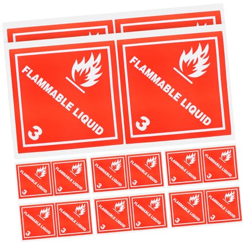 Zerodeko 20 Stück Entflammbare Aufkleberetiketten Vorsicht Vor Flammen Versandetiketten Dankesetiketten Für Drucker Etiketten Für Gläser Versandaufkleber Kupferplattenaufkleber Rot von Zerodeko