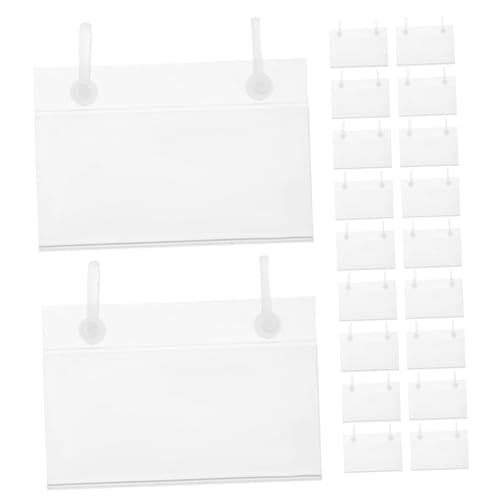 Zerodeko 20 Stück Etikettenhalter Kunststoffanhänger Zum Etikettieren Clips Für Korbetiketten Lebensmitteletiketthalter Preisschildhalter Küchenclip-etiketten Für Körbe Pvc Transparent Zerodeko 20 Stück Etikettenhalter Kunststoffanhänger Zum Etikettieren Clips Für Korbetiketten Lebensmitteletiketthalter Preisschildhalter Küchenclip-etiketten Für Körbe Pvc Transparent von Zerodeko