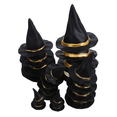 Zerodeko 20 Stück Halloween Hexenhut Puppenhüte Mini Hexenhüte Basteln Kappendekorationen von Zerodeko
