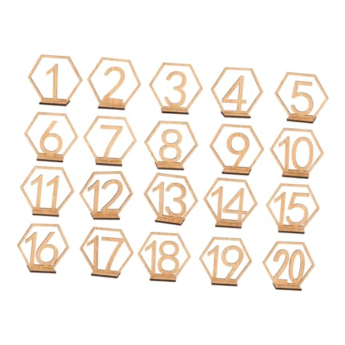 Zerodeko 20 Stück Holz Tischnummern Sechseck für Hochzeiten mit Halter Rustikale Tischdekoration für Partys und Events Zerodeko 20 Stück Holz Tischnummern Sechseck für Hochzeiten mit Halter Rustikale Tischdekoration für Partys und Events von Zerodeko
