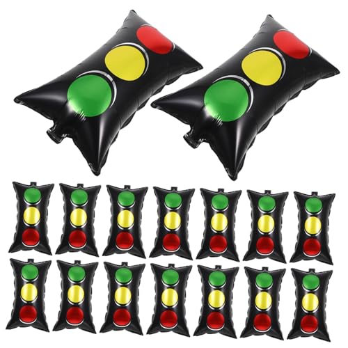 Zerodeko 20 Stück Teiliges Aluminiumfolie Ampelballons Rot Gelb Grün Verkehrslicht Party-dekoration für Auto Geburtstagsfeier Verkehrssicherheits Schulveranstaltungen Lebendige Verkehrs von Zerodeko