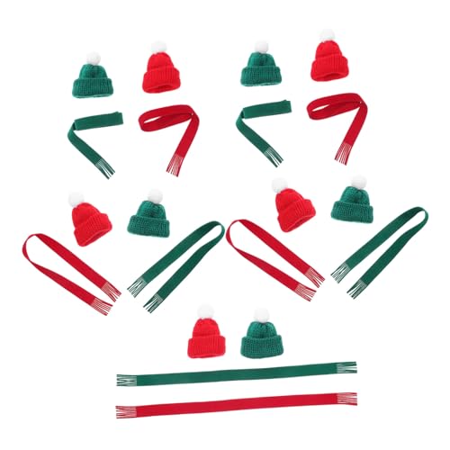 Zerodeko 20 Stück Teiliges Mini Weihnachtsmützen Set mit Gestrickten Mützen und Winterschals Rote und Grüne Mini Puppenhüte für DIY Basteln Weihnachtsdeko Flaschenverschönerung Langlebig Zerodeko 20 Stück Teiliges Mini Weihnachtsmützen Set mit Gestrickten Mützen und Winterschals Rote und Grüne Mini Puppenhüte für DIY Basteln Weihnachtsdeko Flaschenverschönerung Langlebig von Zerodeko