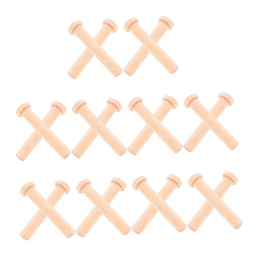 Zerodeko 20 Stück Teiliges Mini holznägel aus Massivem Holz T förmiger Rundkopf für Einfache Handhabung Rutschfest für Bastelarbeiten Modellbau und Holzarbeiten Zerodeko 20 Stück Teiliges Mini holznägel aus Massivem Holz T förmiger Rundkopf für Einfache Handhabung Rutschfest für Bastelarbeiten Modellbau und Holzarbeiten von Zerodeko