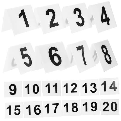 Zerodeko 20 Stück Teiliges Wiederverwendbares Tischnummernschild mit Klaren Schwarzen Zahlen Weißem Grund Platzsparend Langlebig für Restaurants Cafés Bars und Veranstaltungen Zerodeko 20 Stück Teiliges Wiederverwendbares Tischnummernschild mit Klaren Schwarzen Zahlen Weißem Grund Platzsparend Langlebig für Restaurants Cafés Bars und Veranstaltungen von Zerodeko