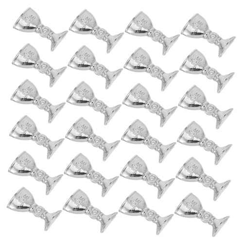 Zerodeko 200 Stück Miniatur Retro Plastik Heilige Kelche Silber Überzug Vielseitig Dekorative Opferbecher Für Hochzeit Party Feierlichkeiten Und Andachtszubehör von Zerodeko