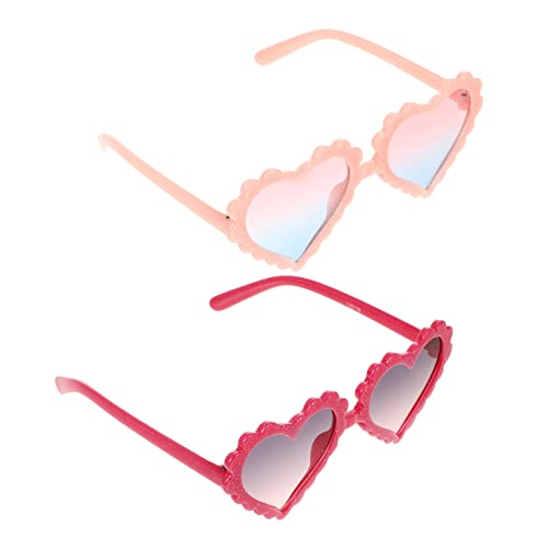 Zerodeko 2Stücke Herzförmige Sonnenbrillen Für Partybrillen Und Fotorequisiten Mit Farbigem Jelly Rahmen Jelly Jelly Für Strandpartys Und Fotoshootings von Zerodeko
