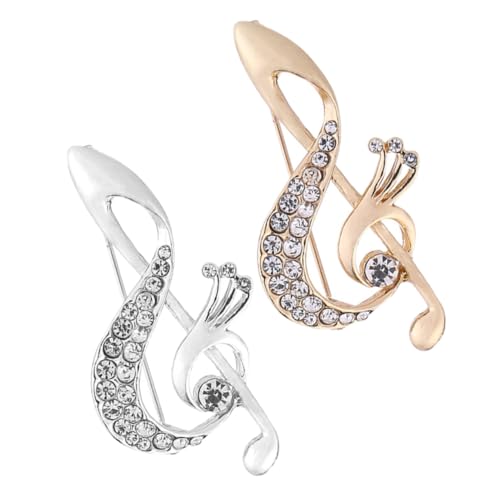 Zerodeko 2Stücke Strass Brosche Noten Schmuck für Accessoires mit Glitzernden Strasssteinen Besondere Anlässe und Verschiedene Outfits Zerodeko 2Stücke Strass Brosche Noten Schmuck für Accessoires mit Glitzernden Strasssteinen Besondere Anlässe und Verschiedene Outfits von Zerodeko