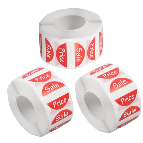 Zerodeko 3 Rollen Selbstklebendes Etikett Aufkleber Für Den Einzelhandel Selbstklebende Preisschilder Kreis Aufkleber Kreise Geschäft Selbstklebendes Kupferplattenpapier Rot Zerodeko 3 Rollen Selbstklebendes Etikett Aufkleber Für Den Einzelhandel Selbstklebende Preisschilder Kreis Aufkleber Kreise Geschäft Selbstklebendes Kupferplattenpapier Rot von Zerodeko