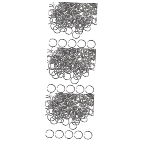 Zerodeko 3 Sätze Rostfreier Stahlöffnungsring Schließungen Schlüssel Machen Sprungringe Offen Ringe Für Schmuckherstellung Ringe Zum Handwerk Silber 200 Stück * 3 von Zerodeko