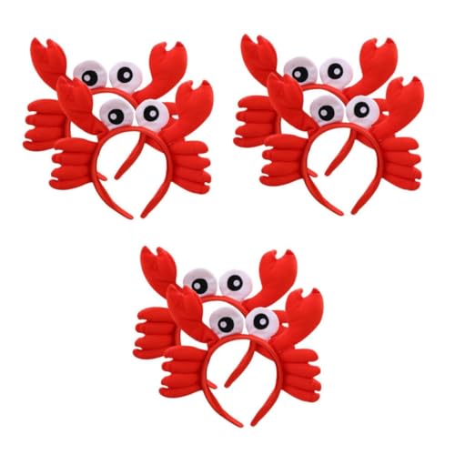 Zerodeko 3 Sätze Stirnbänder Lustige Tierhaarbänder Für Frauen Kawaii Krabbenkopfbedeckung Für Halloween Karneval Und Cosplay Partys Leicht Und Bequem 2 Stück * 3 von Zerodeko