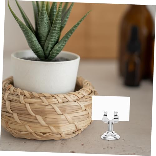 Zerodeko 3 Stück Edelstahl Menühalter U förmig Schlank Glänzend Tischkartenhalter für Restaurant Hochzeit Büro Buffet Platzkartenhalter Modern Robust von Zerodeko