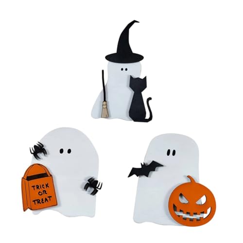 Zerodeko 3 Stück Geisterschmuck Halloween- süße Geisterdekoration Zeichen Tür LED Halloween Halloween assecoires Halloween Tischdekoration Halloween-Party-Dekore hölzern Zerodeko 3 Stück Geisterschmuck Halloween- süße Geisterdekoration Zeichen Tür LED Halloween Halloween assecoires Halloween Tischdekoration Halloween-Party-Dekore hölzern von Zerodeko