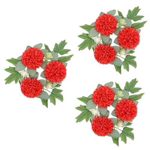 Zerodeko 3 Stück Kerzenkranz aus Kunstblumen Dekorativer Kerzenring für Stumpenkerzen für Hochzeiten Geburtstagsfeiern und Tischdekoration Vielseitig Einsetzbar als Fotorequisit und DIY Zerodeko 3 Stück Kerzenkranz aus Kunstblumen Dekorativer Kerzenring für Stumpenkerzen für Hochzeiten Geburtstagsfeiern und Tischdekoration Vielseitig Einsetzbar als Fotorequisit und DIY von Zerodeko