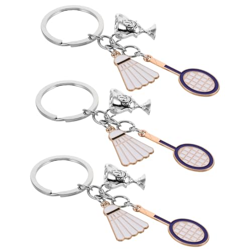 Zerodeko 3 Stück Mini Badminton Schläger mit Ball und Trophäe Robuster Sport Schlüsselring für Taschen und Rucksäcke Zerodeko 3 Stück Mini Badminton Schläger mit Ball und Trophäe Robuster Sport Schlüsselring für Taschen und Rucksäcke von Zerodeko