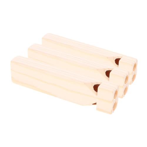 Zerodeko 3 Stück Teiliges Holzpfeifen DIY Bemalbar Zugpfeifen Musikinstrument Partygeschenk Lernspielzeug Fördert Musikalische Entwicklung und Soziale Fähigkeiten für Kindergeburtstag und von Zerodeko