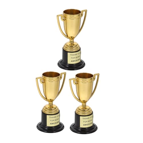 Zerodeko 3 Stück Teiliges Mini Trophäen Gold Ausgezeichnete Kunststoffauszeichnung für Partygeschenke Sportveranstaltungen und Wettbewerbe Belohnung für Herausragende Zerodeko 3 Stück Teiliges Mini Trophäen Gold Ausgezeichnete Kunststoffauszeichnung für Partygeschenke Sportveranstaltungen und Wettbewerbe Belohnung für Herausragende von Zerodeko