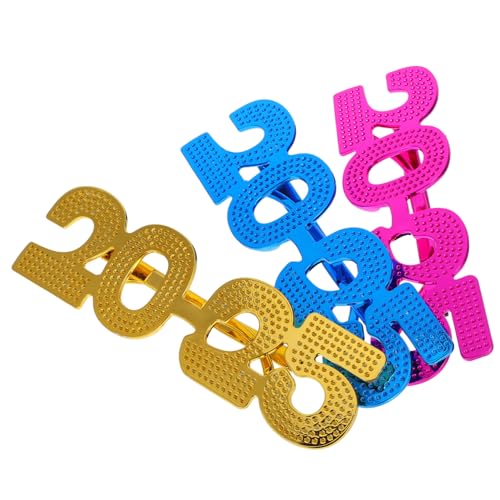 Zerodeko 3 Stück Teiliges Neujahrsthema Brillen Lustige Partybrille für Kreative Fotos Leuchtende Farben Gold Blau für Neujahrsfeiern und Fotorequisiten Zerodeko 3 Stück Teiliges Neujahrsthema Brillen Lustige Partybrille für Kreative Fotos Leuchtende Farben Gold Blau für Neujahrsfeiern und Fotorequisiten von Zerodeko