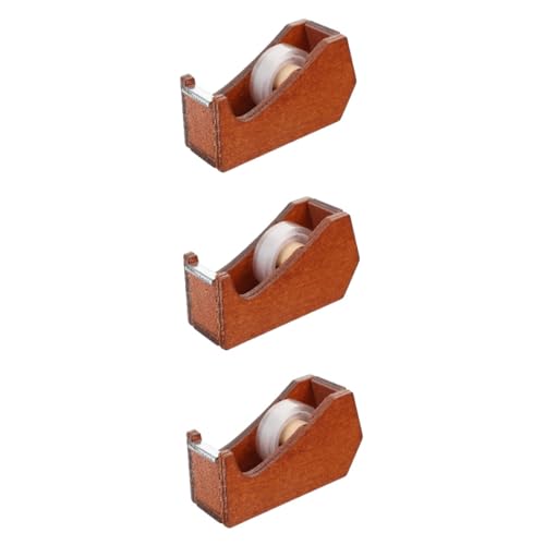 Zerodeko 3 Stück Tierformbandhalter Verpackung Usb Spender Büro Schreibtisch Klebebandhalter Klebeband-organizer Holz von Zerodeko