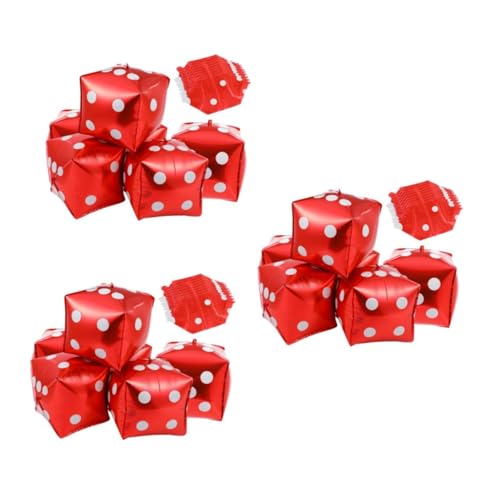Zerodeko 30 Stck Teiliges Würfel Aluminiumfolie Ballon Rote Würfel Luftballons Thematische Partydekoration für Spielabende Strapazierfähig Farbecht für Erwachsene Zerodeko 30 Stck Teiliges Würfel Aluminiumfolie Ballon Rote Würfel Luftballons Thematische Partydekoration für Spielabende Strapazierfähig Farbecht für Erwachsene von Zerodeko
