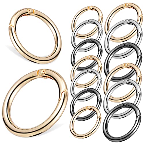 Zerodeko 30 Stück Teiliges Runde Karabinerhaken O Ring Schnappverschluss in Gold Schwarz und Silber Vielseitig Einsetzbar als Schlüsselanhänger Taschenriemen Clip und DIY Bastelzubehör Zerodeko 30 Stück Teiliges Runde Karabinerhaken O Ring Schnappverschluss in Gold Schwarz und Silber Vielseitig Einsetzbar als Schlüsselanhänger Taschenriemen Clip und DIY Bastelzubehör von Zerodeko