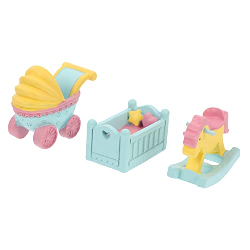 Zerodeko 3Stücke Teiliges Geburtstagskuchen Dekoration Niedliche Babyzimmer Accessoires Kinderwagen Babybett Perfektes Party Kuchen Für Feiern Und Anlässe von Zerodeko
