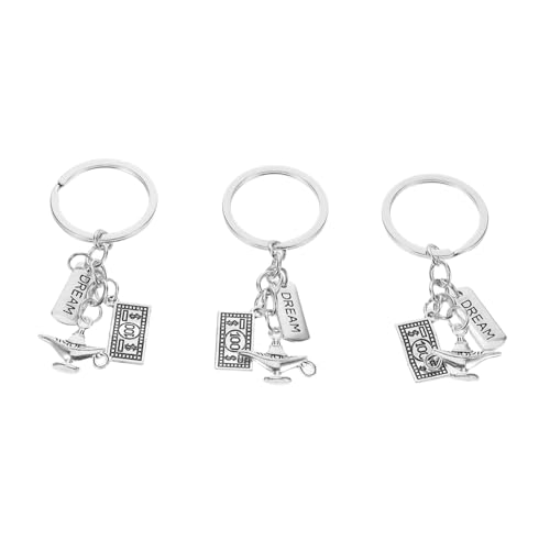 Zerodeko 3stücke Schlüsselanhänger Mit Arabischer Lampe Retro-wunschlicht-anhänger Taschen-charms Party-dekoration Für Männer Und Frauen von Zerodeko