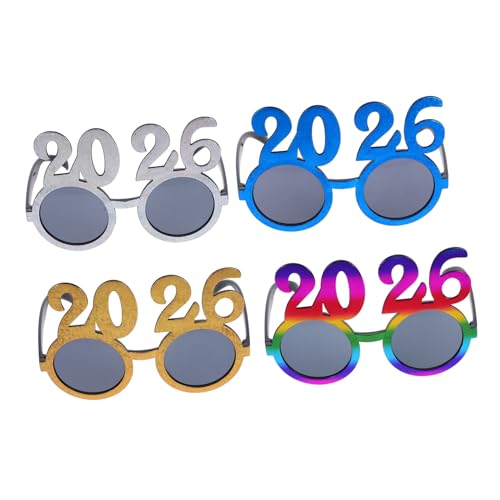 Zerodeko 4 Brillen 2026 Neujahrsbrille 2026 – Abschluss Sonnenbrille – Glitzer Zahlenbrille 2026 – Ausgefallene Lustige Brille – Party Foto Requisiten Zerodeko 4 Brillen 2026 Neujahrsbrille 2026 – Abschluss Sonnenbrille – Glitzer Zahlenbrille 2026 – Ausgefallene Lustige Brille – Party Foto Requisiten von Zerodeko