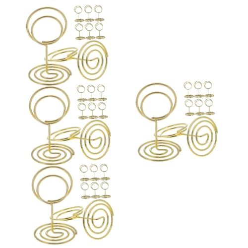 Zerodeko 4 Sätze Esstischnummer Rack Tischkartenhalter Platzkarten Golden Runder Esstisch Hochzeitskartenhalter Kartenhalter Für Hochzeitstischdekoration Umweltschutz Galvanik 30 Stück * 4 von Zerodeko