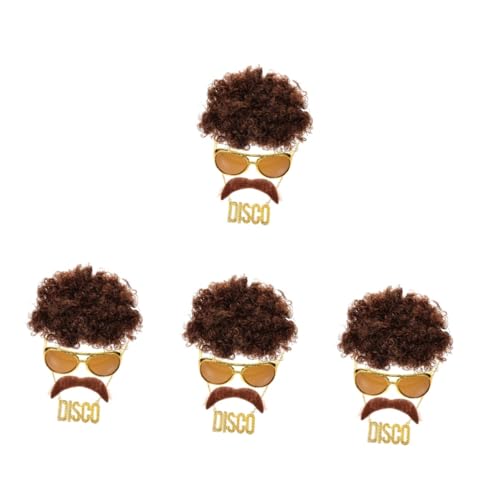 Zerodeko 4 Sätze Jahre Kostüm Zubehör mit Perücke Sonnenbrille Kette für Cosplay Karneval Fotografie Leicht und Bequem Zerodeko 4 Sätze Jahre Kostüm Zubehör mit Perücke Sonnenbrille Kette für Cosplay Karneval Fotografie Leicht und Bequem von Zerodeko