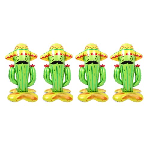 Zerodeko 4 Stück Cactus Folienballons Sommerdeko für Hawaii Partys Langlebig und Leuchtend für Geburtstagsfeiern und Unvergessliche Fotos mit Freunden von Zerodeko