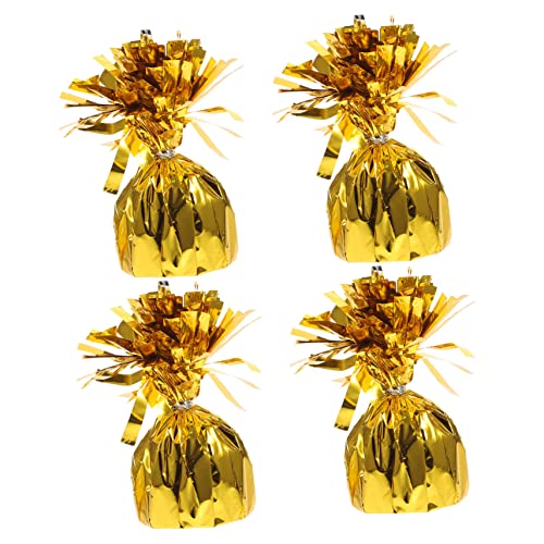 Zerodeko 4 Stück Helium Ballongewichte in Gold Schwebende Ballonbeschwerer für Geburtstag Hochzeit Partydekoration Verhindern Ballonflucht Vielseitig Einsetzbar für Luftballons von Zerodeko
