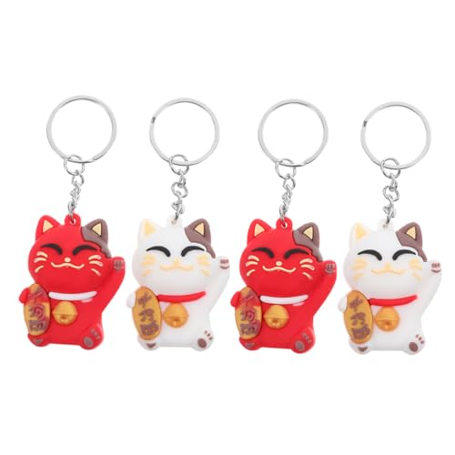 Zerodeko 4 Stück Japanische Maneki Neko Schlüsselanhänger Weicher Cartoon Glückskatze Charms Für Rucksack Tasche Auto Hängende Dekoration Weiß Rot Zerodeko 4 Stück Japanische Maneki Neko Schlüsselanhänger Weicher Cartoon Glückskatze Charms Für Rucksack Tasche Auto Hängende Dekoration Weiß Rot von Zerodeko