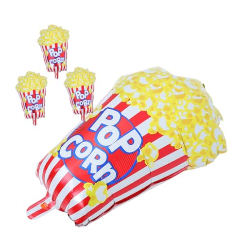 Zerodeko 4 Stück Popcorn-folienballons: Theaterparty-dekorationen – Popcorn-förmige Ballons Für Geburtstagskarnevalsfilmabende – Einfach Zusammenzubauendes Partyzubehör Zerodeko 4 Stück Popcorn-folienballons: Theaterparty-dekorationen – Popcorn-förmige Ballons Für Geburtstagskarnevalsfilmabende – Einfach Zusammenzubauendes Partyzubehör von Zerodeko