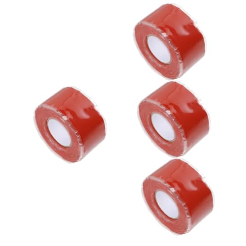 Zerodeko 4 Stück Reparaturgürtel Für Wasserrohr -lecks Naht Mastix Wasserdichtung Undicht Nachweisen Klebeband Butyl Schlauch Versiegelung Klempner Schwarz Rot Silikon-gummi von Zerodeko