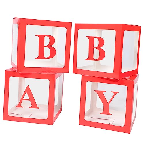 Zerodeko 4 Stück Teiliges Balloon Box Transparente Luftballonboxen für Shower Dekoration Kreative Lettering Designs für Geschlecht Enthüllung und Partys Zerodeko 4 Stück Teiliges Balloon Box Transparente Luftballonboxen für Shower Dekoration Kreative Lettering Designs für Geschlecht Enthüllung und Partys von Zerodeko