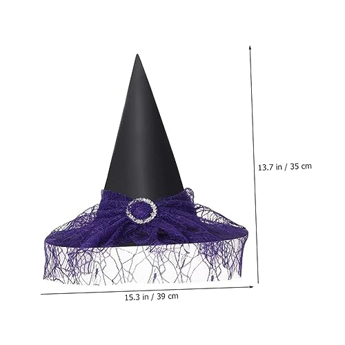 Zerodeko 4 Stück Teiliges Hexenhut Halloween Hexenhüte mit Dekoration Cosplay Hexenhut für Damen und Teenager Bühnenauftritte Party Zubehör Zerodeko 4 Stück Teiliges Hexenhut Halloween Hexenhüte mit Dekoration Cosplay Hexenhut für Damen und Teenager Bühnenauftritte Party Zubehör von Zerodeko