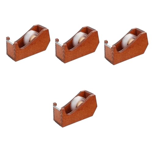 Zerodeko 4 Stück Tierformbandhalter Bandspender USB Verpackung Büro Klebebandabroller für den Schreibtisch Klebebandhalter für den Schreibtisch Klebeband-Organizer Holz von Zerodeko