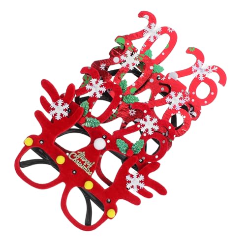 Zerodeko 4 Stück Weihnachtsbrillen mit Led-lichtern Glitzer Rentierbrillen Leichte Weihnachts-partyrahmen mit Schneeflocken-motiv für Fotoautomaten und Festliche Weihnachtsfeiern Zerodeko 4 Stück Weihnachtsbrillen mit Led-lichtern Glitzer Rentierbrillen Leichte Weihnachts-partyrahmen mit Schneeflocken-motiv für Fotoautomaten und Festliche Weihnachtsfeiern von Zerodeko