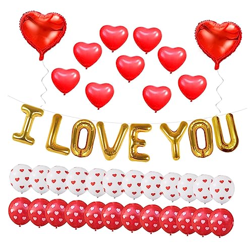 Zerodeko 46 Teiliges Valentinstags Dekorationsset I LOVE YOU Luftballons Herzform Latexballons Rote Und Weiße Folienballons Für Hochzeit Und Valentinstag Party Dekorationen Zerodeko 46 Teiliges Valentinstags Dekorationsset I LOVE YOU Luftballons Herzform Latexballons Rote Und Weiße Folienballons Für Hochzeit Und Valentinstag Party Dekorationen von Zerodeko