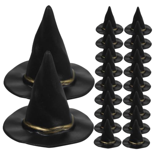 Zerodeko 48 Stück Miniatur Hexenhut Diy Kostümzubehör für Halloween Tischdekoration Kuchentopper Hüte für Puppen und Kreative Bastelprojekte von Zerodeko