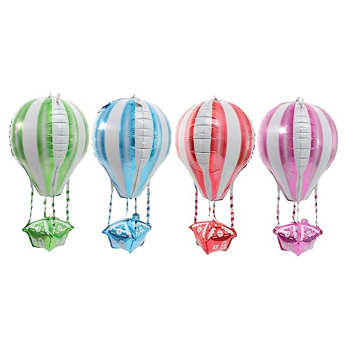 Zerodeko 4Stücke Aluminium Folienballons Heißluftballons Für Kindergeburtstagsfeiern Und Dekorative Luftballons Für Hochzeiten Und Festlichkeiten von Zerodeko
